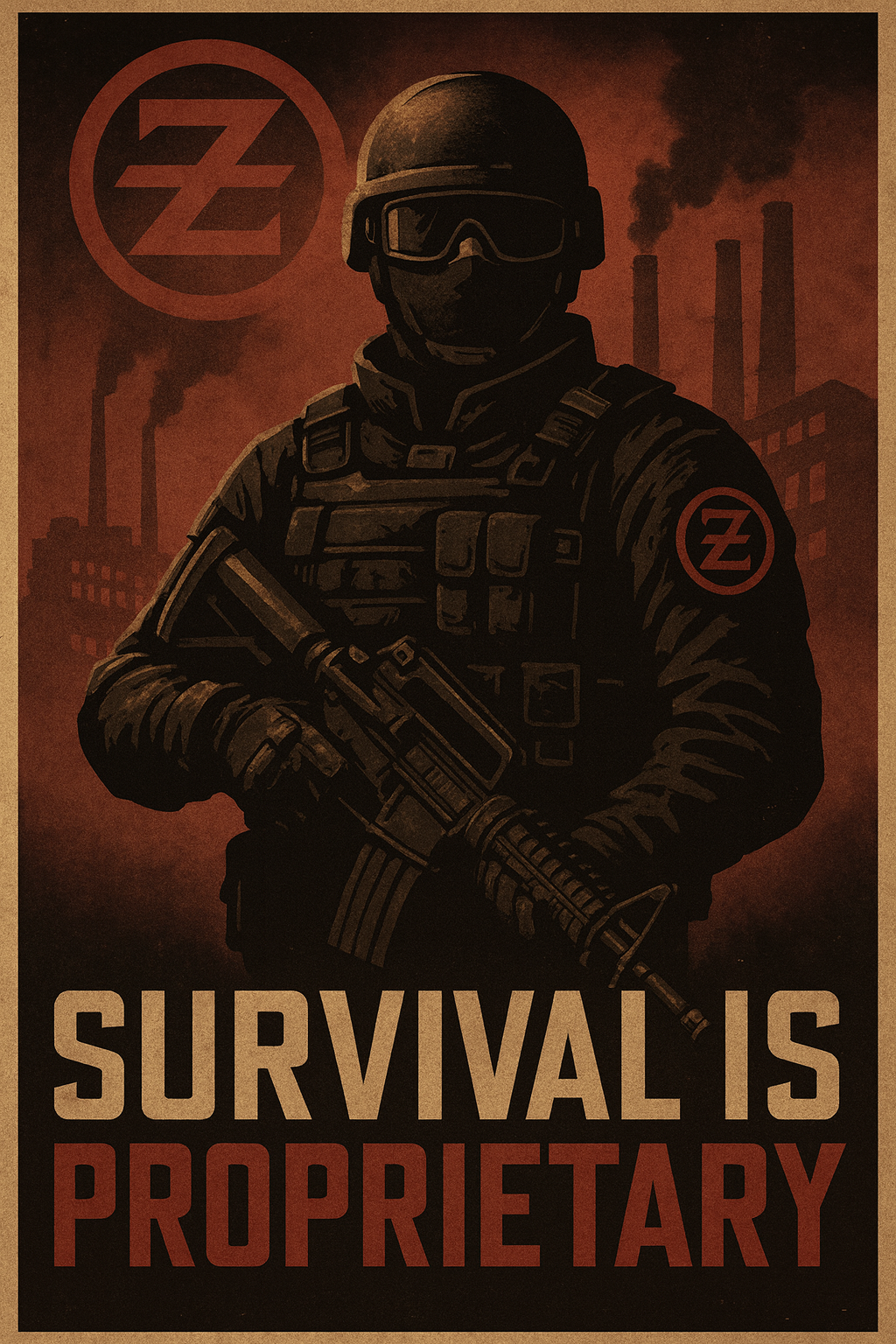 Survival is Proprietary - Project Zeta propaganda poster